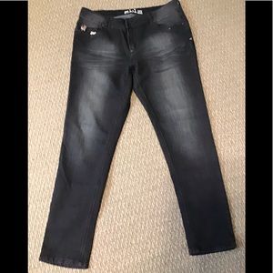 Plus Size MBLM black jeans